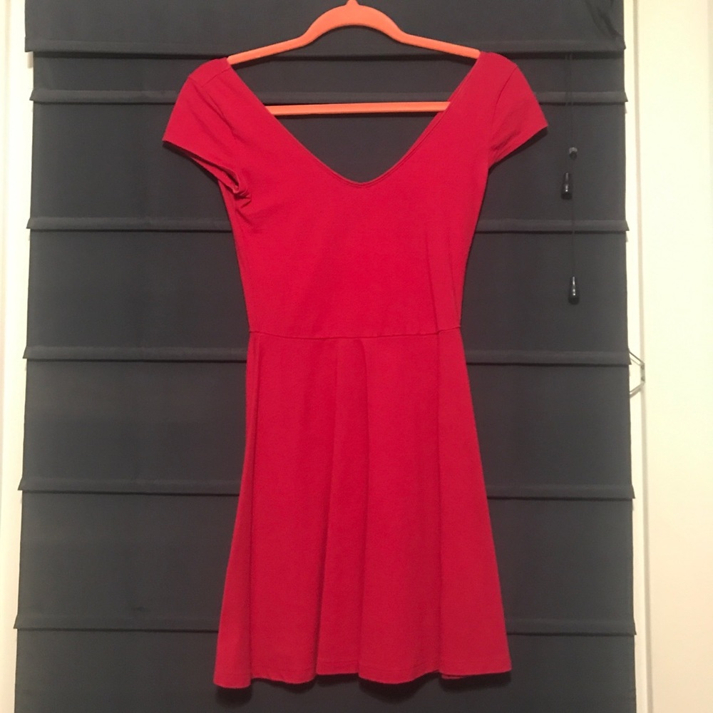 Dark pink skater dress!